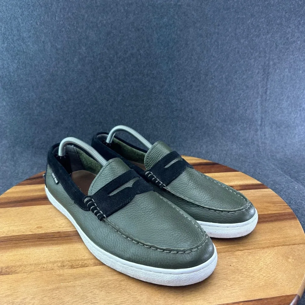 Cole Haan Nantucket Green Leather Casual Penny Loafers Mens Sz 10.5 C20618